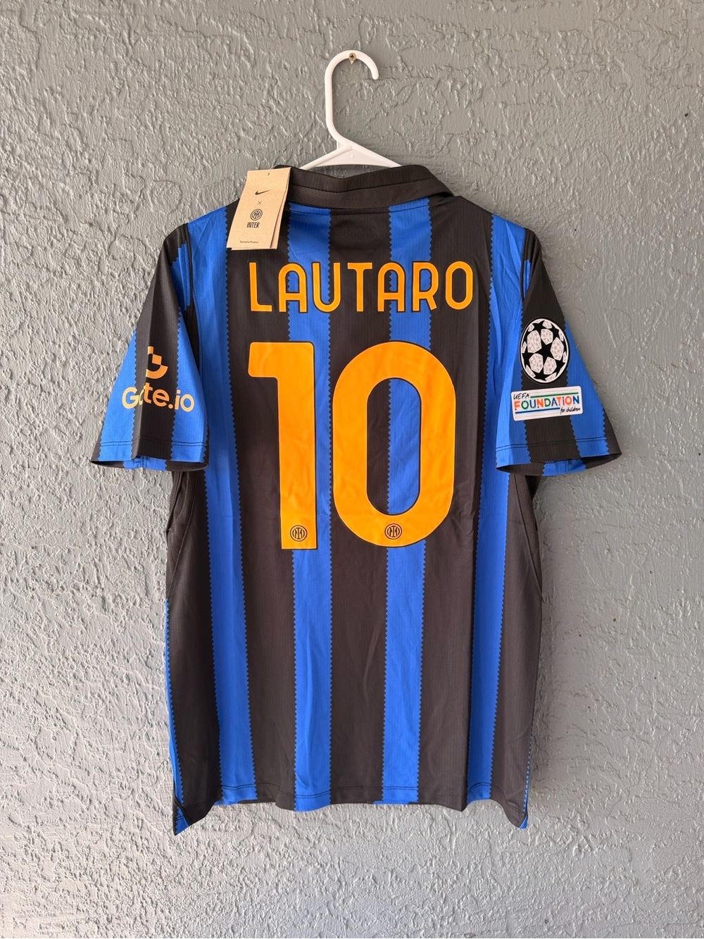 Lautaro Martinez Blue Black Soccer Jersey Champions Inter Milan